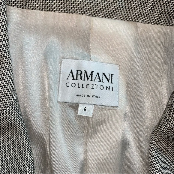 Armani Collezioni Virgin Wool One Button Blazer Suit Jacket size 6 - Picture 5 of 8